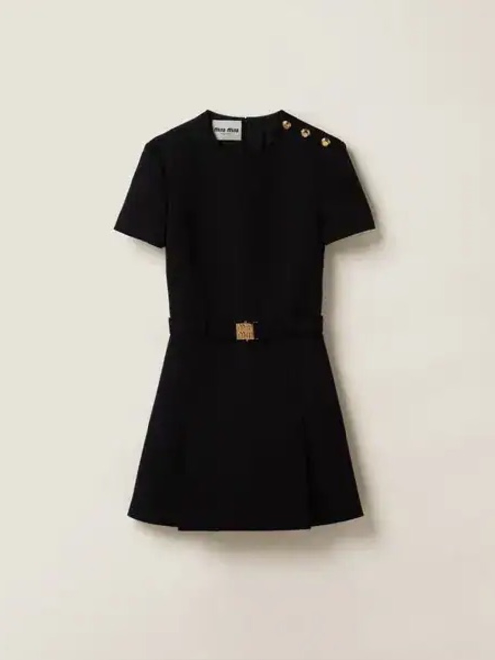 NWT MIU MIU Grain De Poudre Mini-Dress